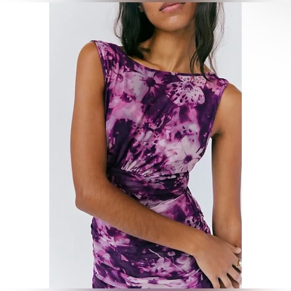 Free People Printed Take Me Away Midi Dress - Picture 4 of 4